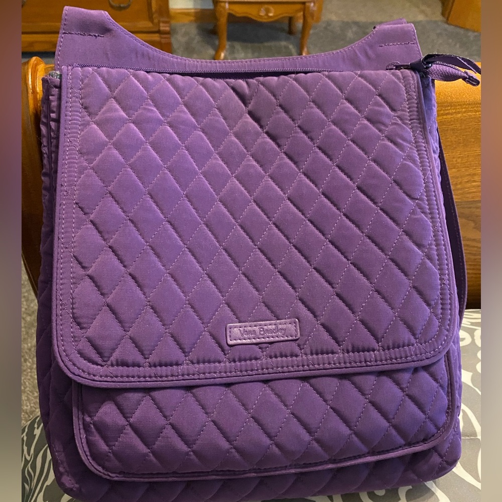 Vera Bradley Purple Essential Mailbag Crossbody.